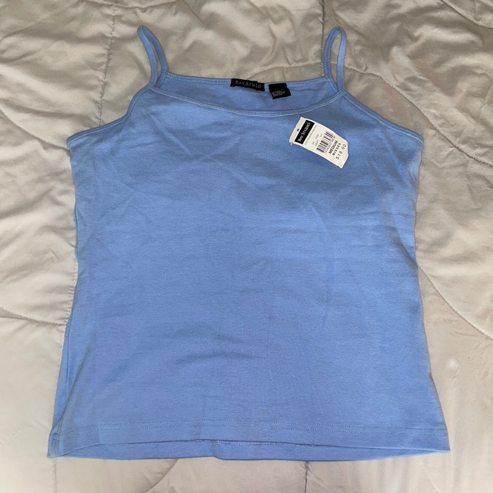 NWT blue tank with built in bra